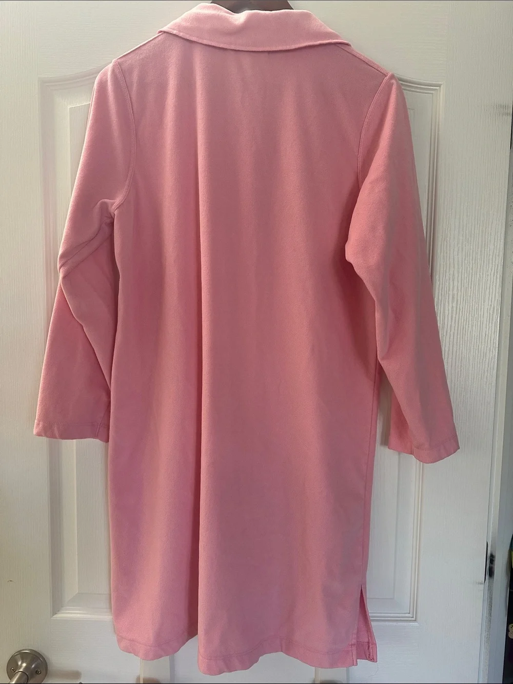 Midnight by Carole Hochman Pink Button-Front Sleep Shirt Robe